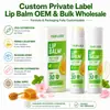 Bálsamo labial de miel con complejo peptídico personalizado todo en inglés transfronterizo reduce las líneas de los labios, hidrata y previene los labios agrietados