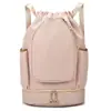 Mochila Bolsa de Bádminton de Bolsillo Gran Capacidad Deportiva Impermeable Bolsa de Almacenamiento Simple de Viaje con Cordón Bolsa Plegable