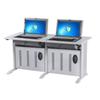 Escritorio de computadora plegable Toklak, escritorio oculto para estudiantes, mesa de capacitación para aulas multimedia escolares, de acero y madera
