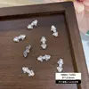 Accesorios para Uñas con Circonita Brillante, Moño, Corazón, Estrella Radiante, Flor de Cinco Pétalos, Productos Terminados Hechos a Mano, Decoraciones para Uñas con Pedrería Apilada