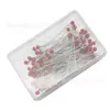 100 Piezas/Caja Alfileres de Cabeza de Bola de Vidrio de 38 mm, 10 Colores Agujas de Costura para Tela, Alfileres Rectos, Alfileres de Posicionamiento Planchables