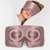 Máscara de dormir de seda 3D realista mais vendida internacionalmente, não irritante, para sono profundo, respirável, bloqueadora de luz, confortável, máscara de dormir personalizável