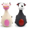 Suministros para Mascotas Juguetes para Perros, Juguetes de Látex con Sonido para Perros, Lindos Juguetes de Animales de Dibujos Animados Vaca, Juguetes de Látex Resistentes a Mordidas y para Limpiar Dientes