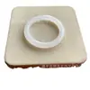 Suministro de fábrica pulsera redonda de mármol blanco natural pulsera de jade afgano jade blanco anillo suministro en vivo