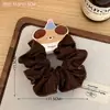 Cuerda para el pelo Retro Marrón para Niñas, Dulce y Versátil, Aspecto Elegante, Cuerda para Coleta con Lazo, Accesorios para el Cabello al por Mayor
