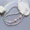 Lanyard para Teléfono Móvil Cruzado de 1.2 m Largo Cruzado para Llevar en la Espalda Ins Pequeña Flor Colgante de Perlas Funda para Teléfono Móvil Universal Anti-Bolsas
