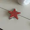 Pinza para el Cabello de Lunares de Estrella Colorida Estilo Coreano Blanco y Negro Pinza para Flequillo de Niña Pinza Lateral Pasador Accesorio para el Cabello