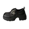 Mocasines Mujer Suela Gruesa Mary Janes Zapatos de Mujer Negros 2026 Primavera Estilo Británico Zapatos Pequeños de Cuero Versátiles Estilo Nuevo Marrones