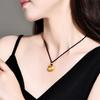 Shuibei Oro Oro Puro 999 Colgante Bolsa Candado Pequeña Gorda Oro Duro 3D Palabra de Bendición Candado Ruyi Collar Clavícula Venta al por Mayor