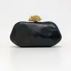 Bolso de mano para mujer de PU transfronterizo, color liso, lujo ligero, concha de perla, coral dorado, clutch para bodas, fiestas y ropa de noche