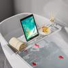 Estante de Almacenamiento para Tina Retráctil con Drenaje Tablero de Almacenamiento para Baño Celebridad de Internet Estante para Toallas de Baño y Teléfono Móvil Soporte para Cubo de Baño