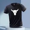 Comercio Exterior Verano Secado Rápido Seda de Hielo Transpirable Casual Cuello Redondo Camiseta Estampada para Hombre Tops de Manga Corta para Exteriores Fitness Running