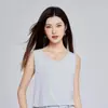 2024 Chaleco Camisola de Seda Fina Talla Grande Base Camiseta de Manga Corta para Mujer Interior Holgado Adelgazante sin Mangas
