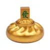 Direto da fábrica: Enfeites giratórios da sorte de mahjong dourado, presentes para celebração de abertura de loja, itens decorativos para atrair riqueza