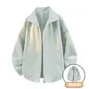 Chaqueta de Trabajo Harrington Retro a Cuadros Americana de Moda Doble Cara para Hombres y Mujeres Moda Suelta Casual Ropa de Abrigo para Parejas