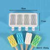 Molde de Silicona para Helado DIY Cuatro Enlaces Ocho Enlaces Paleta Helada Modelo de Helado Verano Helado Casero Silicona Precio Especial