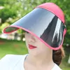 Sombrero de Sol de Verano Estilo Coreano para Mujer Plegable para Exteriores Ciclismo Ala Grande Gorro de Orejas Visera Solar de Plástico Tapa de Lente Rizada
