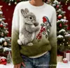 Nueva sudadera de franela para mujer con estampado digital 3D navideño, sitio web independiente transfronterizo Amazon, otoño/invierno 2026