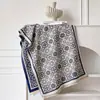 Cachecol Double Face Tendência Retro em Falso Cashmere para Mulheres, Xale Grande para Outono e Inverno para Ambientes com Ar Condicionado, Cachecol de Pescoço Versátil e Quente Estilo Japonês para Estudantes