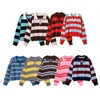 Estilo Europeo y Americano Transfronterizo Z Nueva Moda Elegante Ropa para Mujer al por Mayor Camisa Polo de Punto Rayada de Manga Larga 5536012