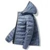 Jaqueta de Penas Camel HJCAMEL Masculina e Feminina Leve Outono e Inverno Quente Com Capuz Penas de Pato Casaco Feminino À Prova de Vento Inverno