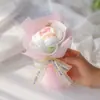 Presente Dia dos Namorados Chinês Buquê de Flores de Lã Transfronteiriço Criativo Flor de Lã Tricotada Buquê de Rosas Dia dos Namorados Atacado