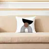 Funda de Almohada Geométrica Digital en Blanco y Negro de Venta Caliente en Temu para Decoración de Interiores Cojín de Sofá Funda de Almohada de Oficina en Stock