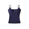 Verano 2026 Nuevo Estilo Americano Estilo Chica Picante Color Sólido Ajustado Top Interior con Almohadilla en el Pecho Camisola para Mujer