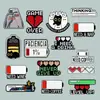 Insígnia Divertida com Slogan Estilo Cross-Border Gaming, Insígnia Indicadora de Barra de Progresso de Bateria, Acessório de Pino para Decoração de Bolsa e Roupa