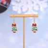Pendientes de Santa Claus con Goteo de Aceite de Dibujos Animados Europeos y Americanos Serie Navideña Personalizada Transfronteriza Pendientes de Reno Hombre de Jengibre