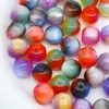 Resina Iridescente Contas Redondas Estilo Antigo Contas de Cintura Contas Soltas Fio para Pulseira Contas Cilíndricas Acessórios de Cabelo Olho de Gato Iridescente