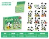Figurina de Bloque de Construcción de Panda Lindo Transfronteriza Caja Sorpresa Hua Hua Columpiándose en el Columpio Ensamblaje Educativo Juguetes para Niños Mayoreo