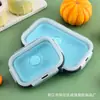 Venta Directa de Fábrica Fiambrera de Silicona Plegable Grado Alimenticio Microondas Fiambrera Caja de Almacenamiento Fiambrera Crujiente
