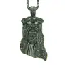 Accesorios nuevo hip hop europeo y americano diamante tridimensional Joyería colgante retrato de hombre discoteca colgante genial