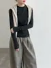 Camiseta Básica Redonda Simple Luxi para Mujer, Nueva Colección Otoño 2026, Ajustada Elástica de Manga Larga Top 2049