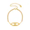 Diseño de Joyería con Sentido de Estilo de Corte Europeo y Americano Colgante de Nariz de Cerdo Collar Pulsera para Mujer Set de Joyería de Acero de Titanio