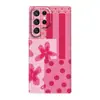 Adecuado para Funda de Teléfono Samsung Galaxy S25, Ilustración Rosa de Empalme, Funda de Película de Cobertura Total de Gama Alta S24/S23