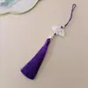 Guanshan Yue recomienda abanico de ácido acético con borla de 18 cm marcapáginas con pincho de perla linterna accesorios para ropa Hanfu cheongsam infantil