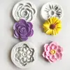 Molde de Chocolate Decorativo para Pastel de Foil de Margarita Girasol Herramientas de Horneado DIY Molde de Goma Líquida