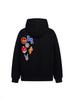 Sudadera con capucha pesada de otoño e invierno con letras bordadas flocadas retro americanas para hombres y mujeres, chaqueta casual suelta, top con capucha