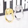 Anillo de cabeza de calavera punk estilo punk europeo y americano chapado en oro de 18 quilates anillo vintage joyería de mano al por mayor