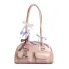 Bolsas Femininas Transfronteiriças, Bolsas de Boliche, Bolsas Boston Tote Versáteis de Nicho de Blogueira Coreana, Bolsas de Ombro de Alta Qualidade