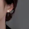 Brincos de Fio de Prata 925 Esterlina com Design de Flor Gardênia para Mulheres, Brincos Estilosos, Novo Estilo Popular 2026, Brincos Hipoalergênicos para Piercing