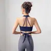 Top de Yoga com Alças Cruzadas e Integradas, Lindo Top Esportivo para Costas de Mulheres, Top de Pilates à Prova de Impacto e com Suporte
