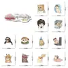 50 Paquetes de Expresiones de Gatos de Dibujos Animados, Pegatinas Lindas de Graffiti, Manualidades Impermeables DIY, Maleta, Pegatinas Decorativas para Guitarra
