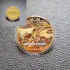 Diez Monedas de Oro Coloridas Transmitidas desde la Antigüedad, Artesanías de Metal, Monedas Pequeñas Decorativas, Pequeños Regalos para Eventos del Festival Qingming