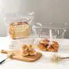 Sacos personalizados para embalagem de pão de forma, sacos transparentes com alça auto-selantes, sacos stand-up para croissant e mochi, fabricante de sacos com fecho zip lacrado
