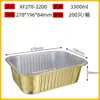 Y*H Caja de Papel de Aluminio Barbacoa Bandeja Rectangular de Papel de Aluminio Pescado a la Parrilla Desechable Para Llevar Lonchera Horneado Gran Capacidad Sanitario