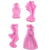Molde Lindo de Cabeça e Corpo de Mulher Molde para Bolo de Fondant Molde para Massa de Modelar Resina Argila Macia Molde Artesanal