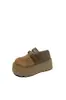 Zapatos Birkenstock Peludos Suela Gruesa Bizcocho Retro para Mujer 2026 Otoño/Invierno Nuevos Mocasines Estilo Británico Punta Redonda Altura Pequeña para Mujer